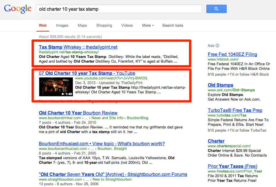GOOGLE SEARCH #1 and 2 RANKING